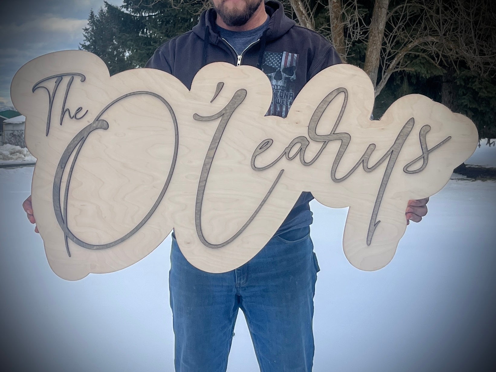 Dual Layer Wooden Laser Cut Signs