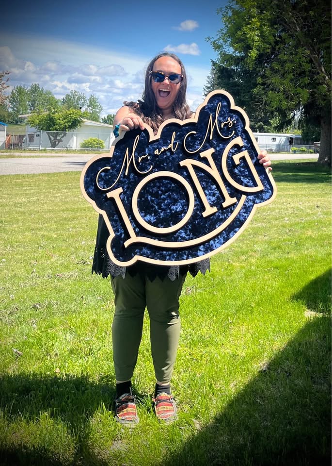 Fabric Dual Layer Laser Cut Signs