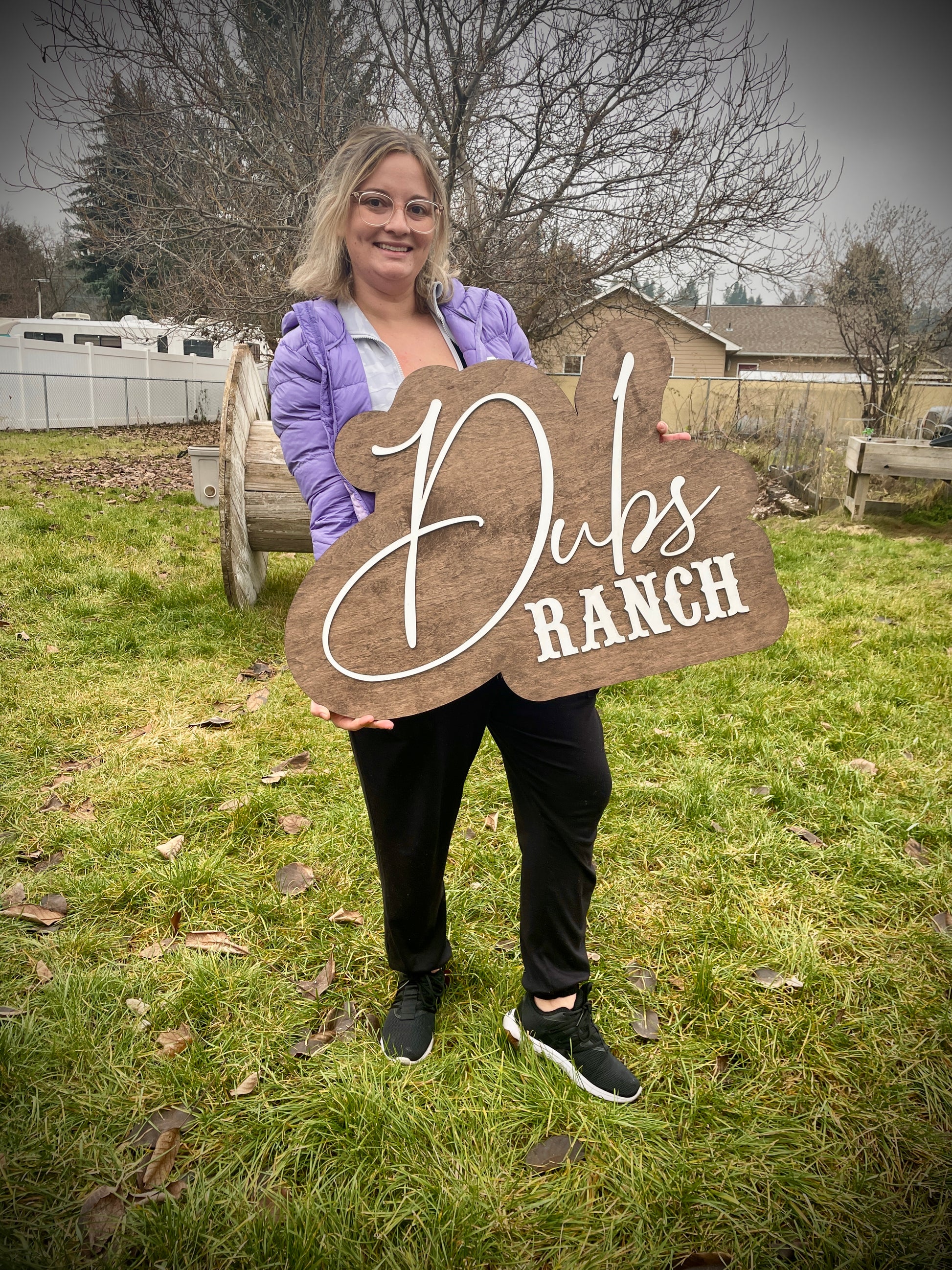 Dual Layer Wooden Laser Cut Signs