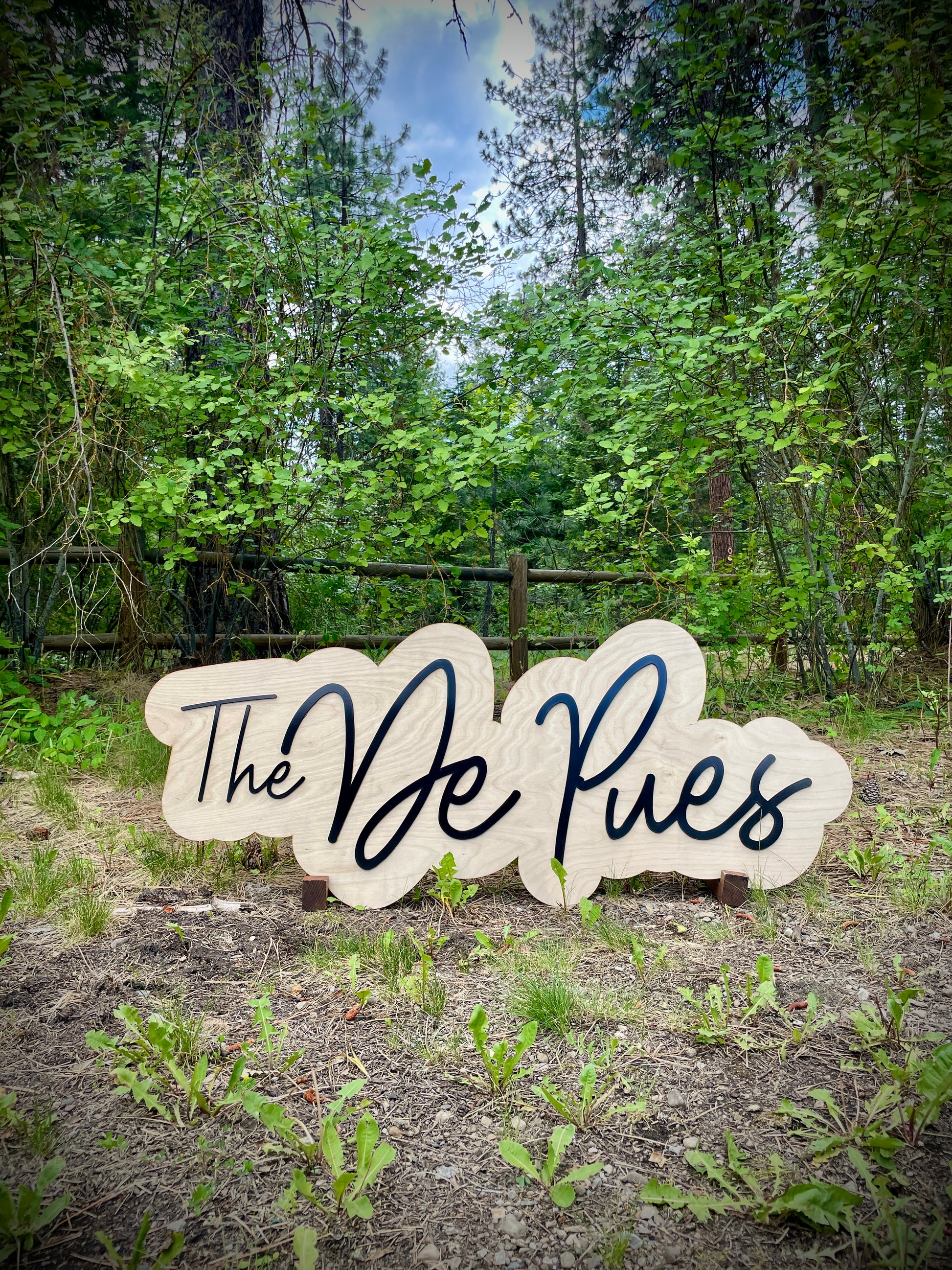 Dual Layer Wooden Laser Cut Signs