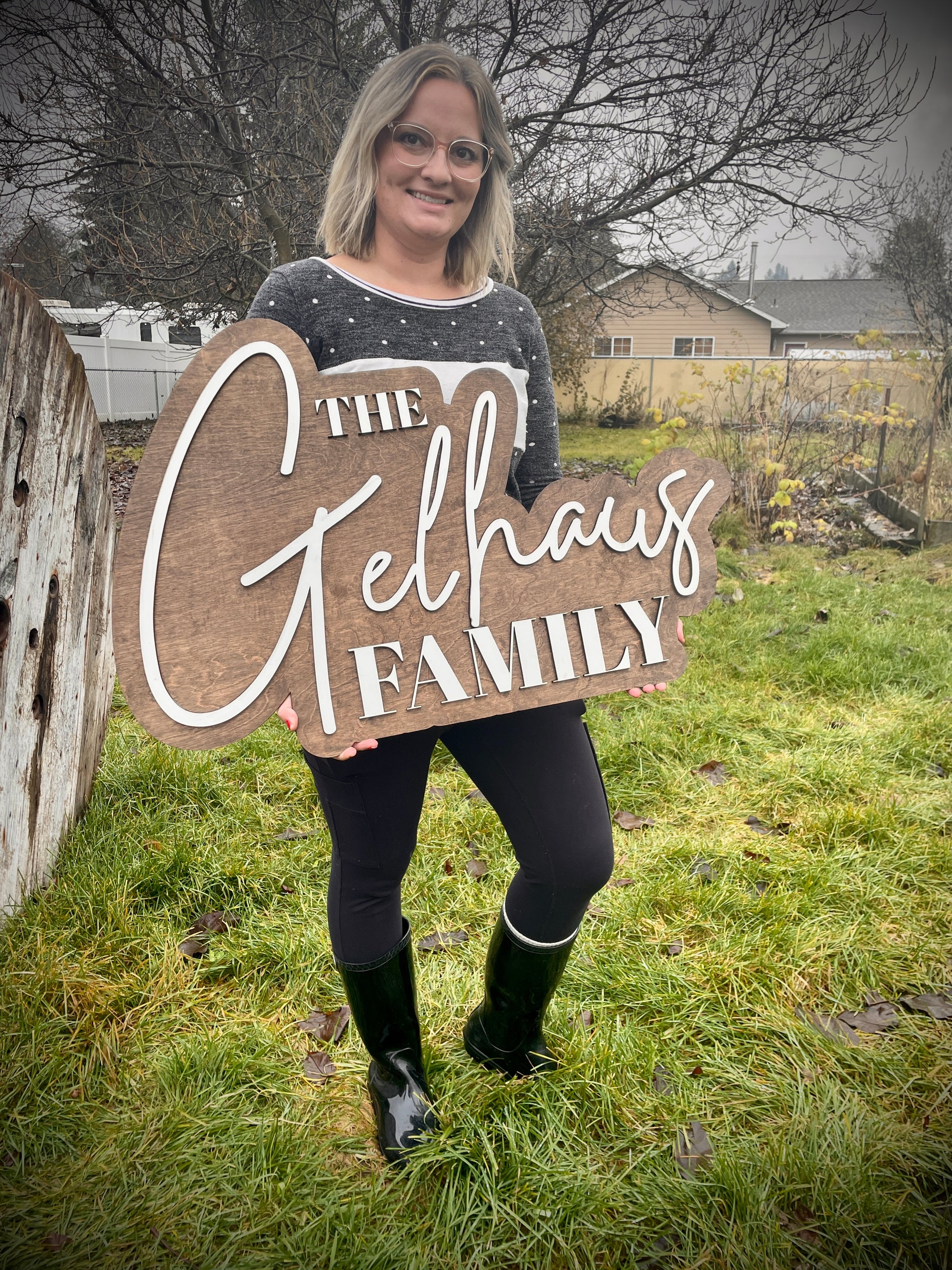 Dual Layer Wooden Laser Cut Signs