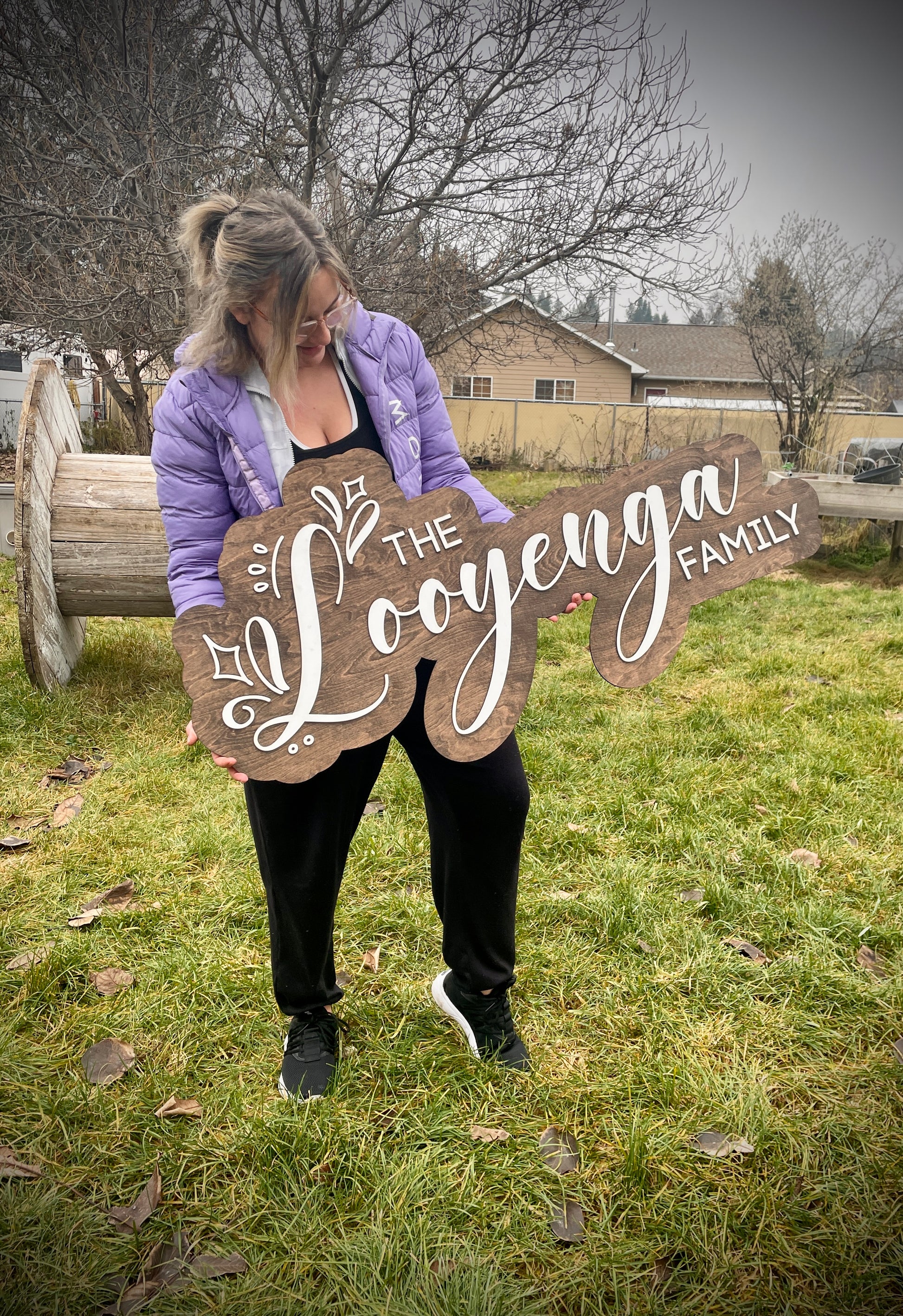 Dual Layer Wooden Laser Cut Signs