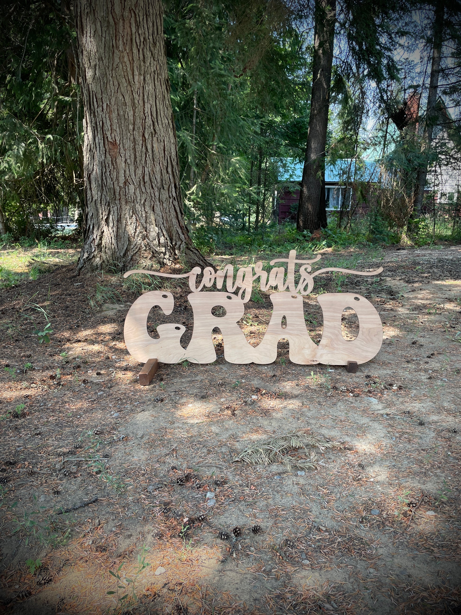 Grad Wooden Laser Cut Signs