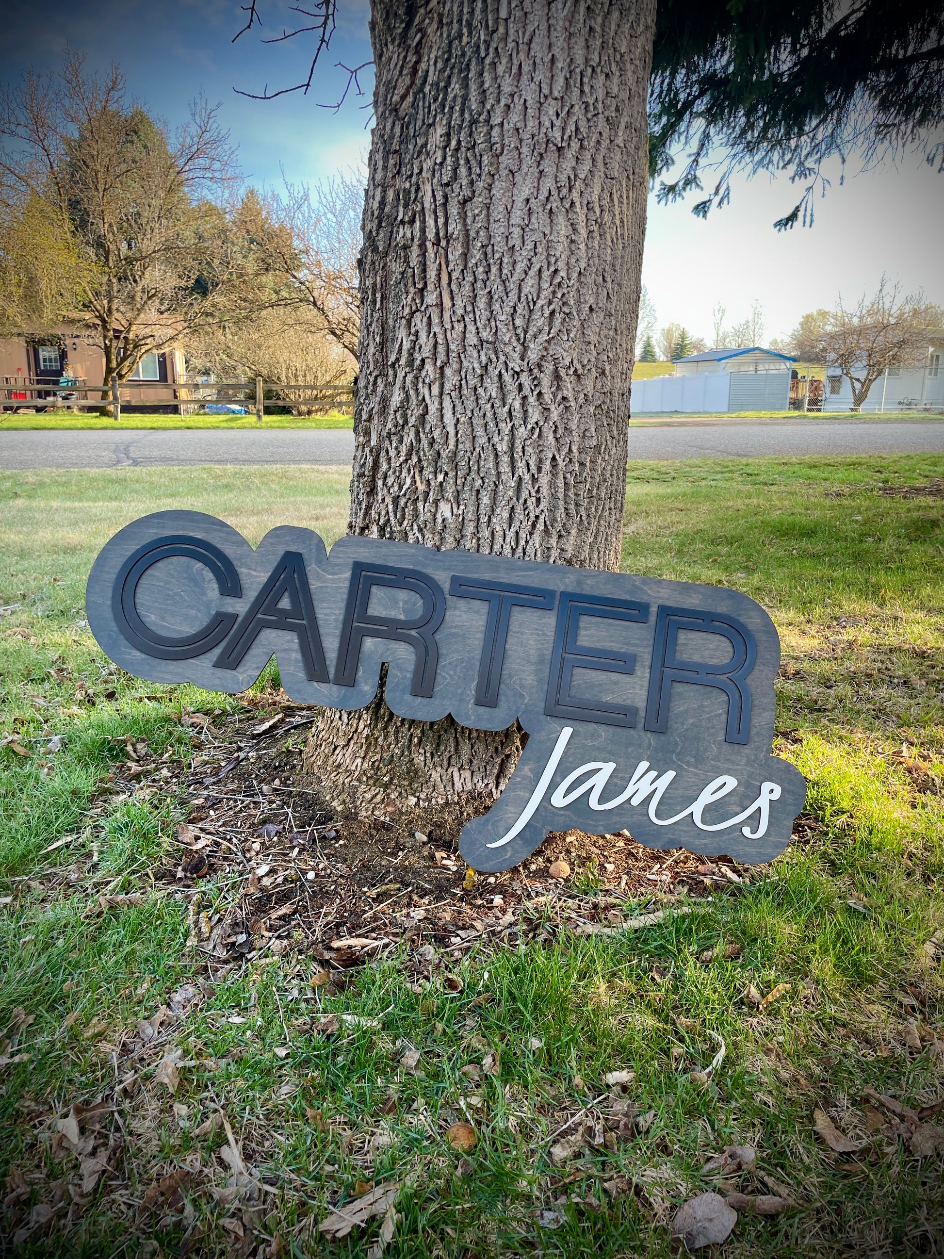 Dual Layer Wooden Laser Cut Signs