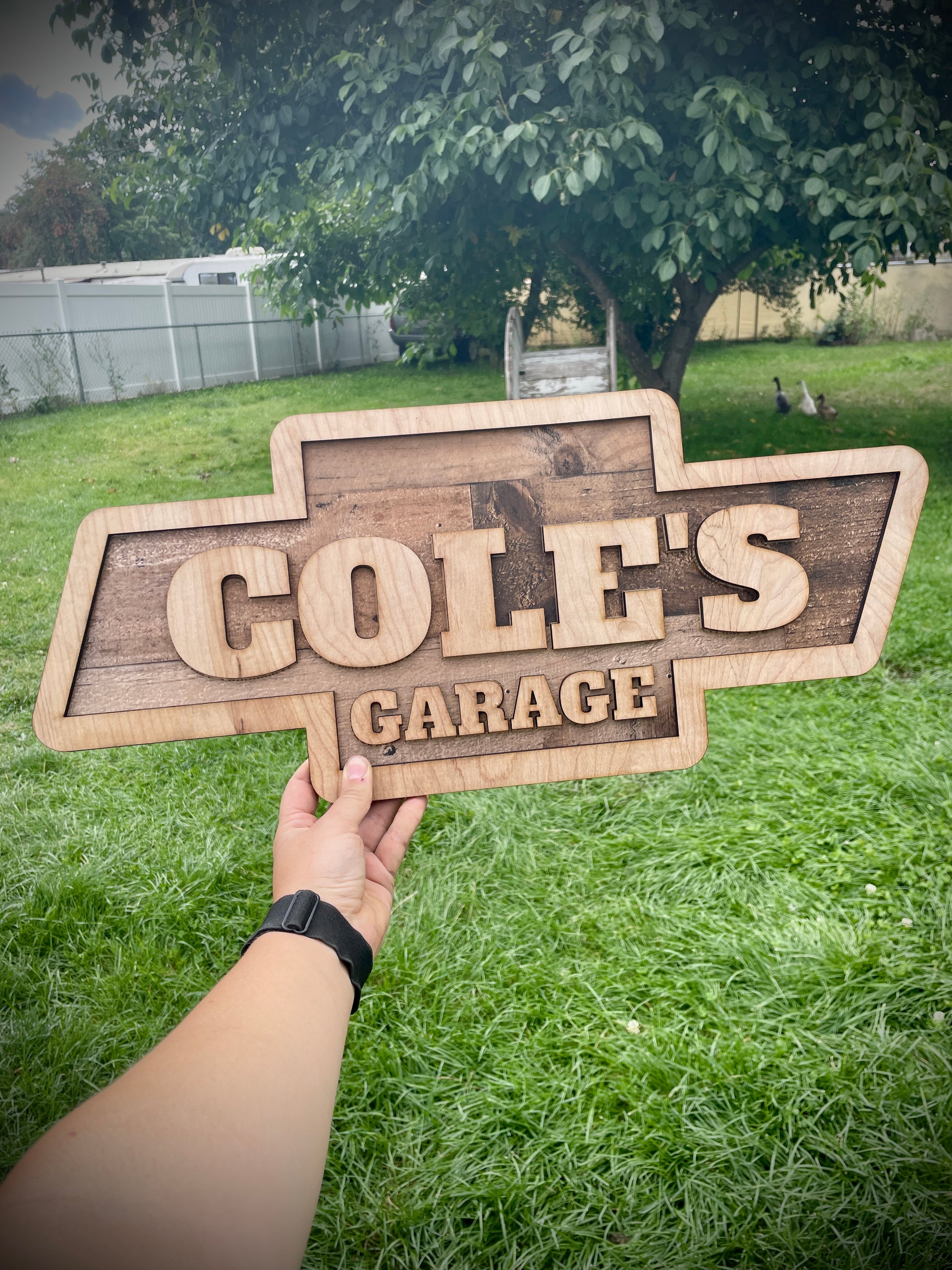 Dual Layer Wooden Laser Cut Signs