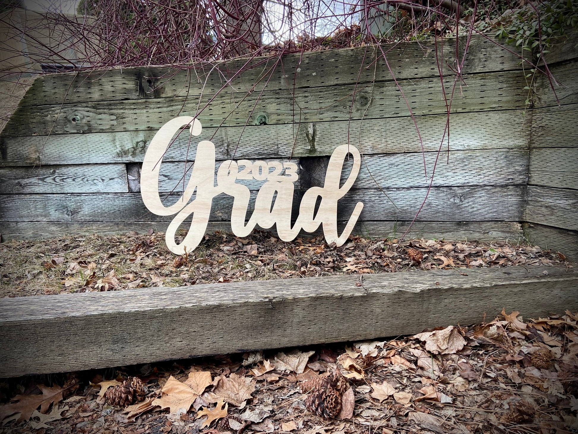 Grad Wooden Laser Cut Signs