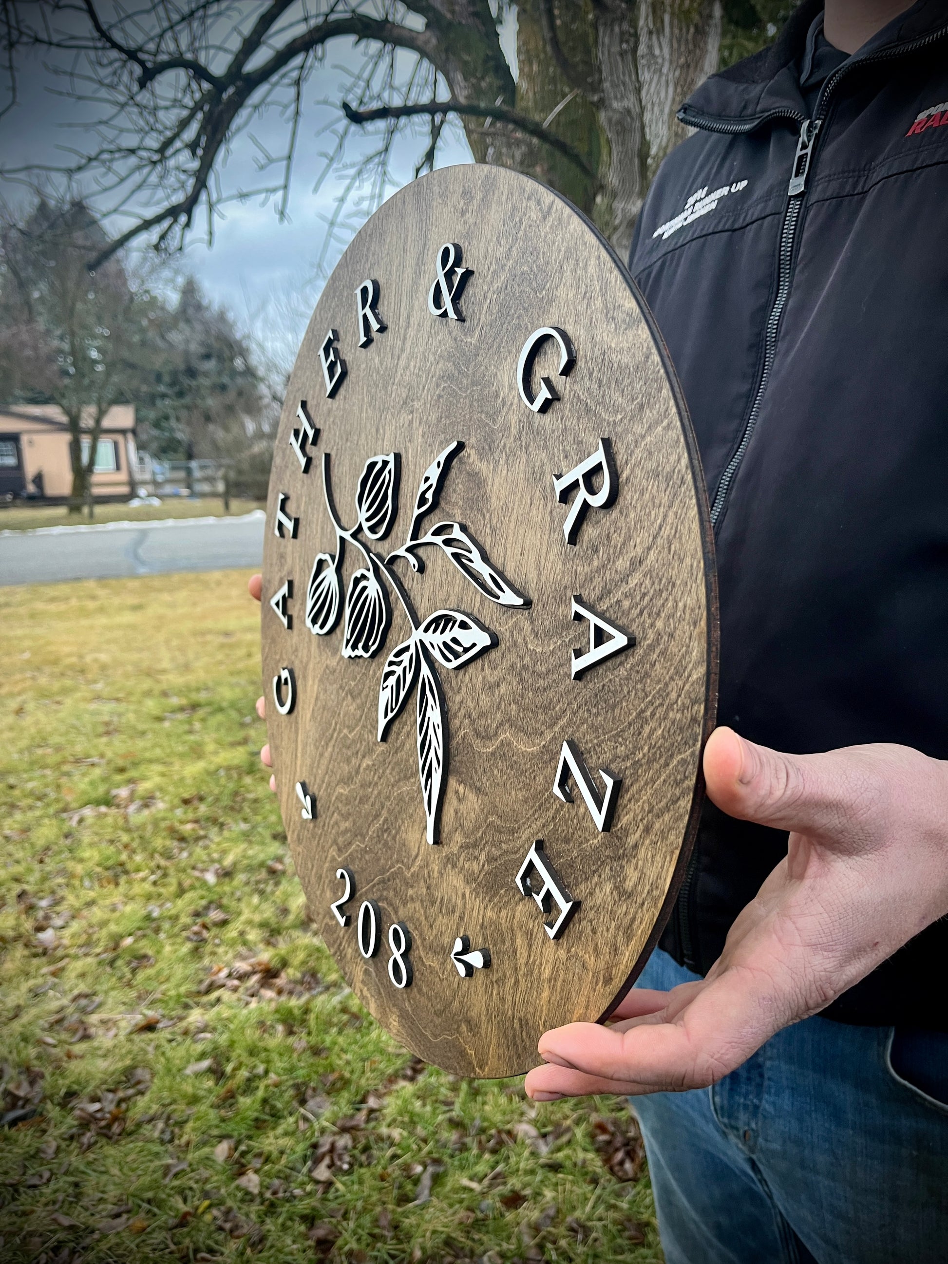 Dual Layer Wooden Laser Cut Signs