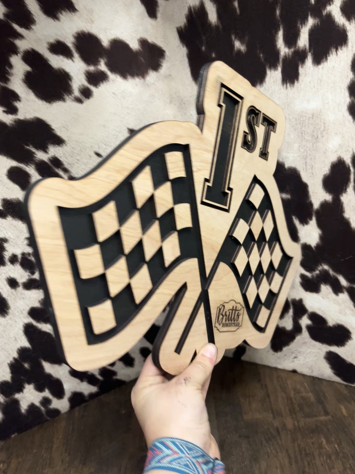 Dual Layer Wooden Laser Cut Signs