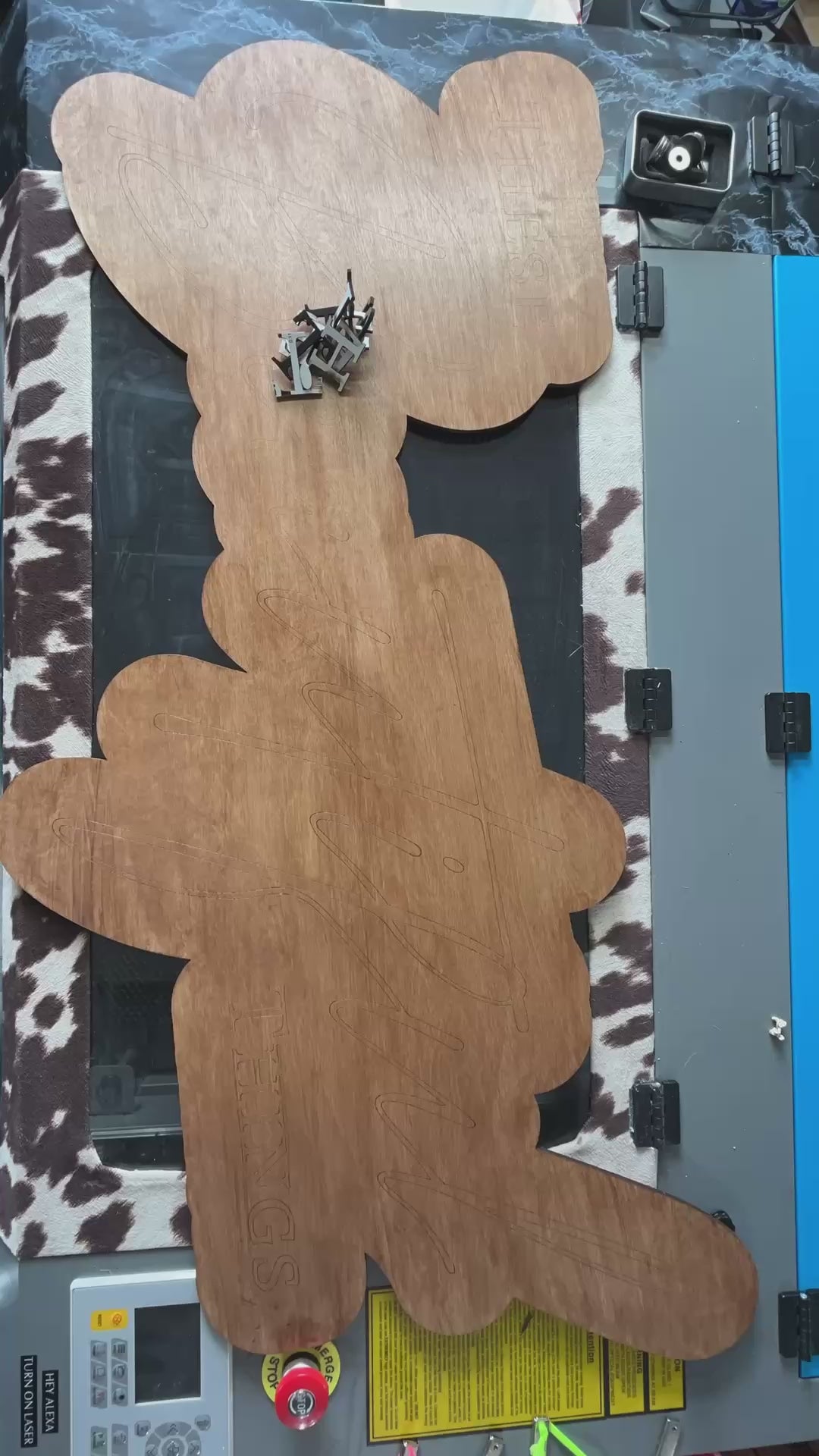 Dual Layer Wooden Laser Cut Signs