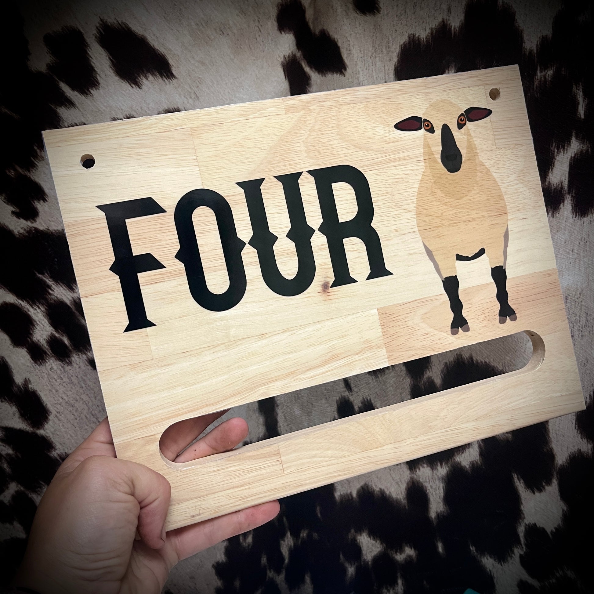 Livestock ribbon holder - stall sign - fair - award plaque