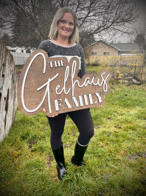 Dual Layer Wooden Laser Cut Signs