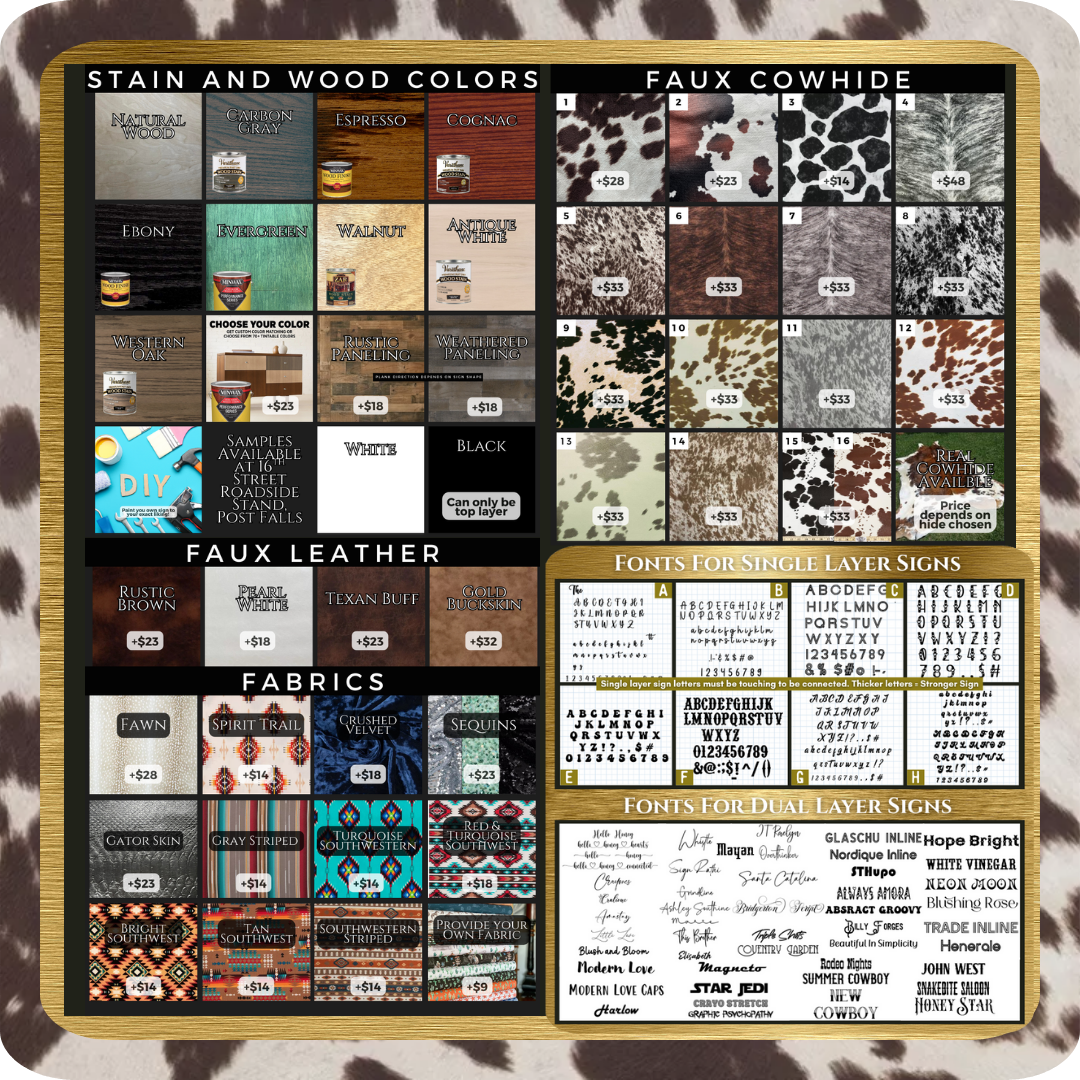 Single Layer Custom Sign