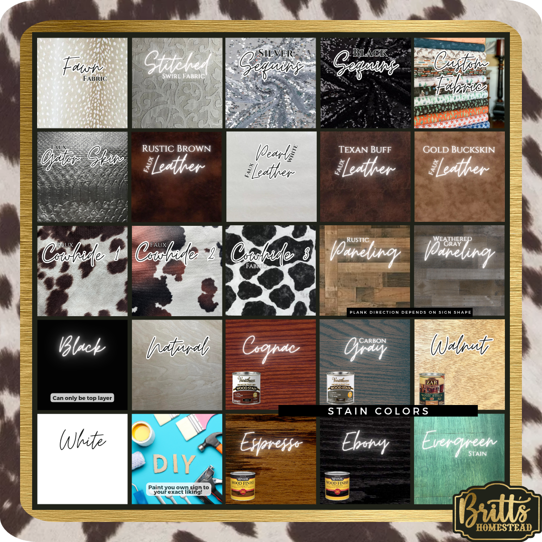 Animal Hide Dual Layer Sign