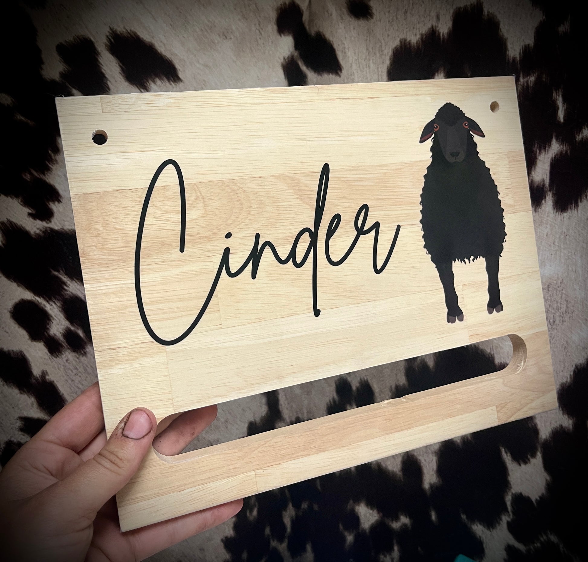 Livestock ribbon holder - stall sign - fair - award plaque
