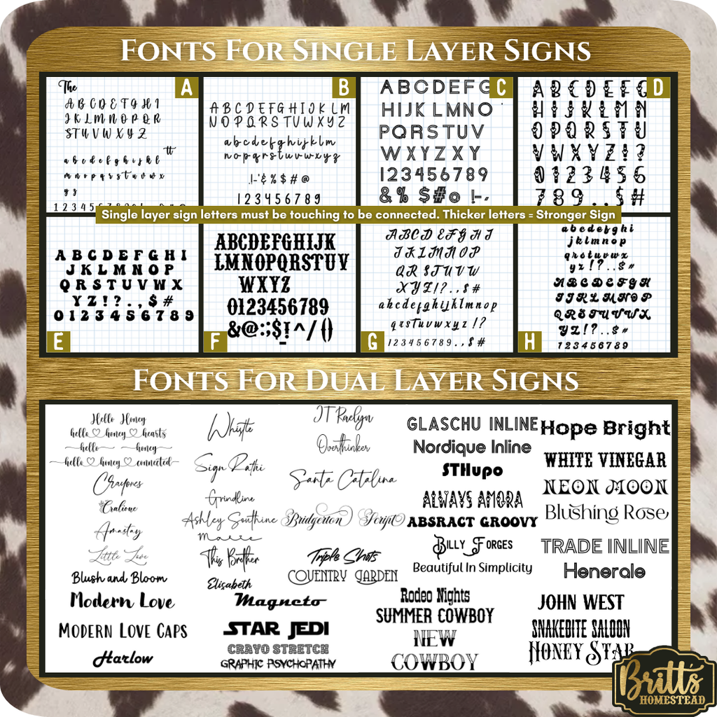 Single Layer Custom Sign