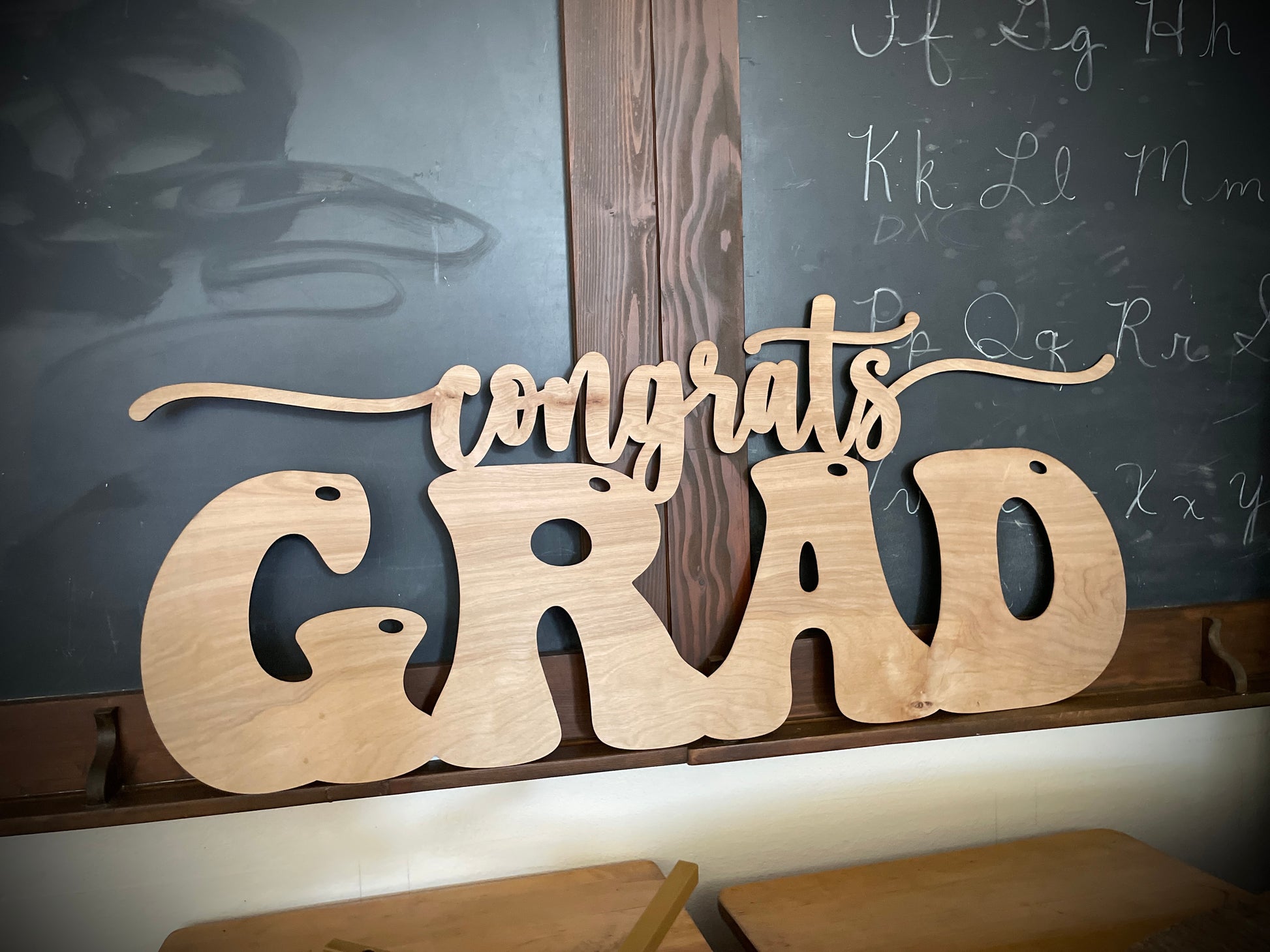 Grad Wooden Laser Cut Signs
