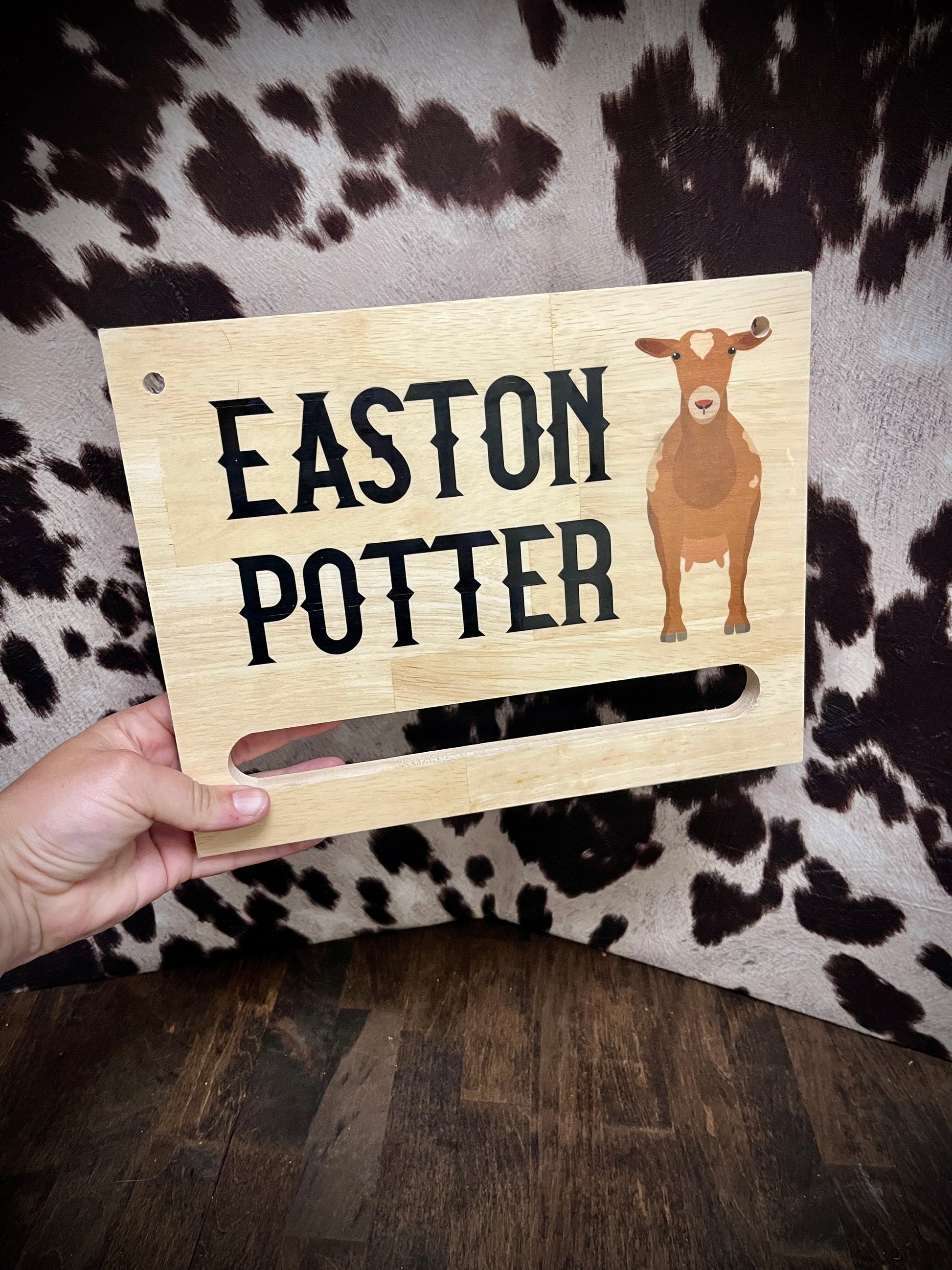 Livestock ribbon holder - stall sign - fair - award plaque